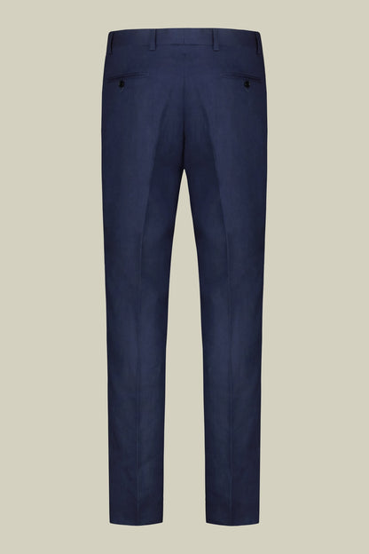 Single-breasted men's suit with flat front trousers, in pure linen with a washed effect