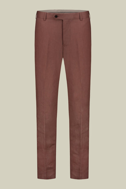 Single-breasted men's suit with flat front trousers, in pure linen with a washed effect