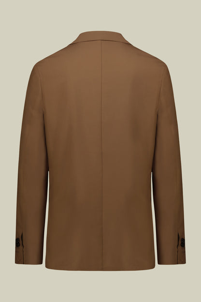 Single-breasted men's suit with flat front trousers