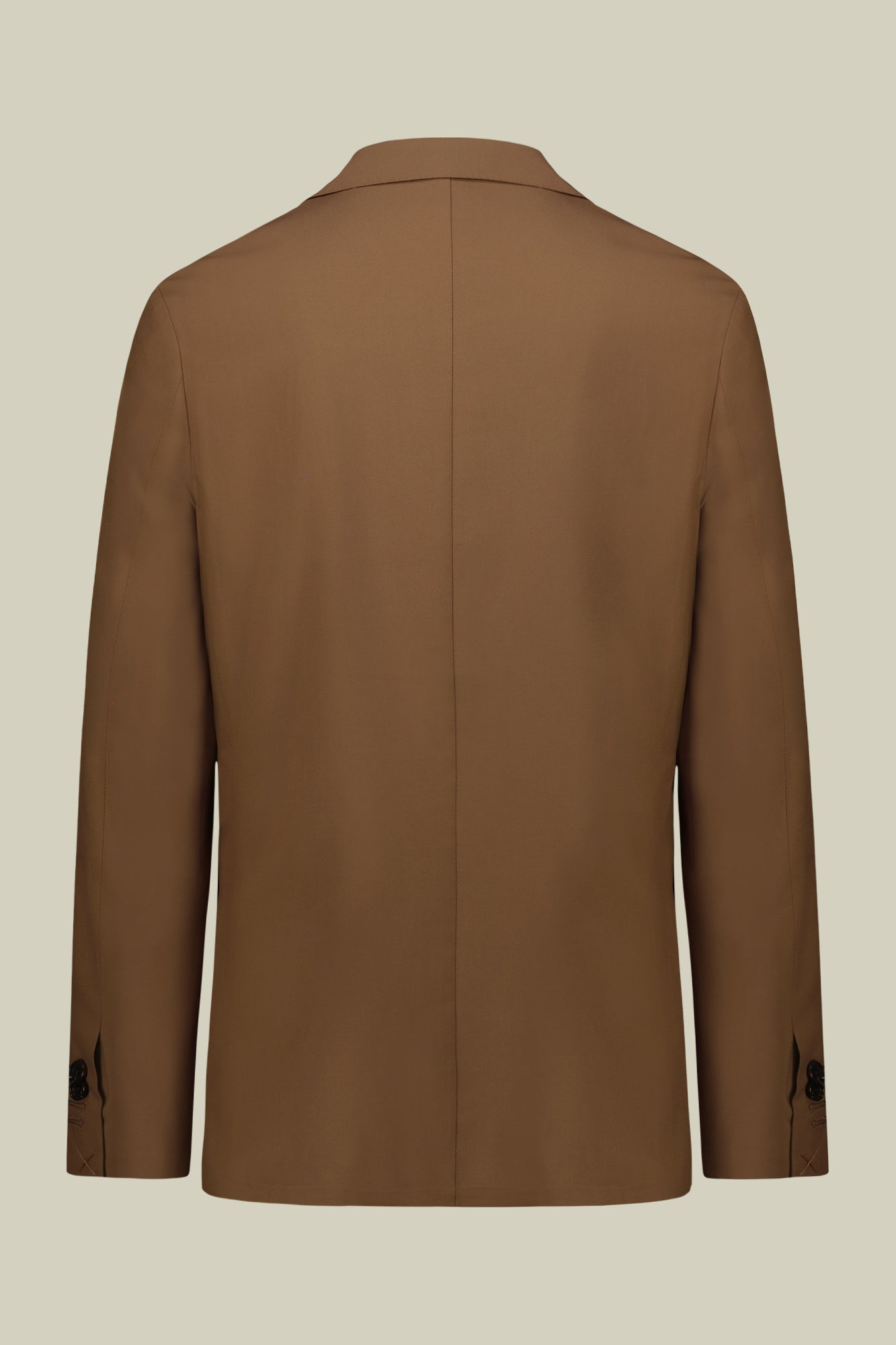 Single-breasted men's suit with flat front trousers