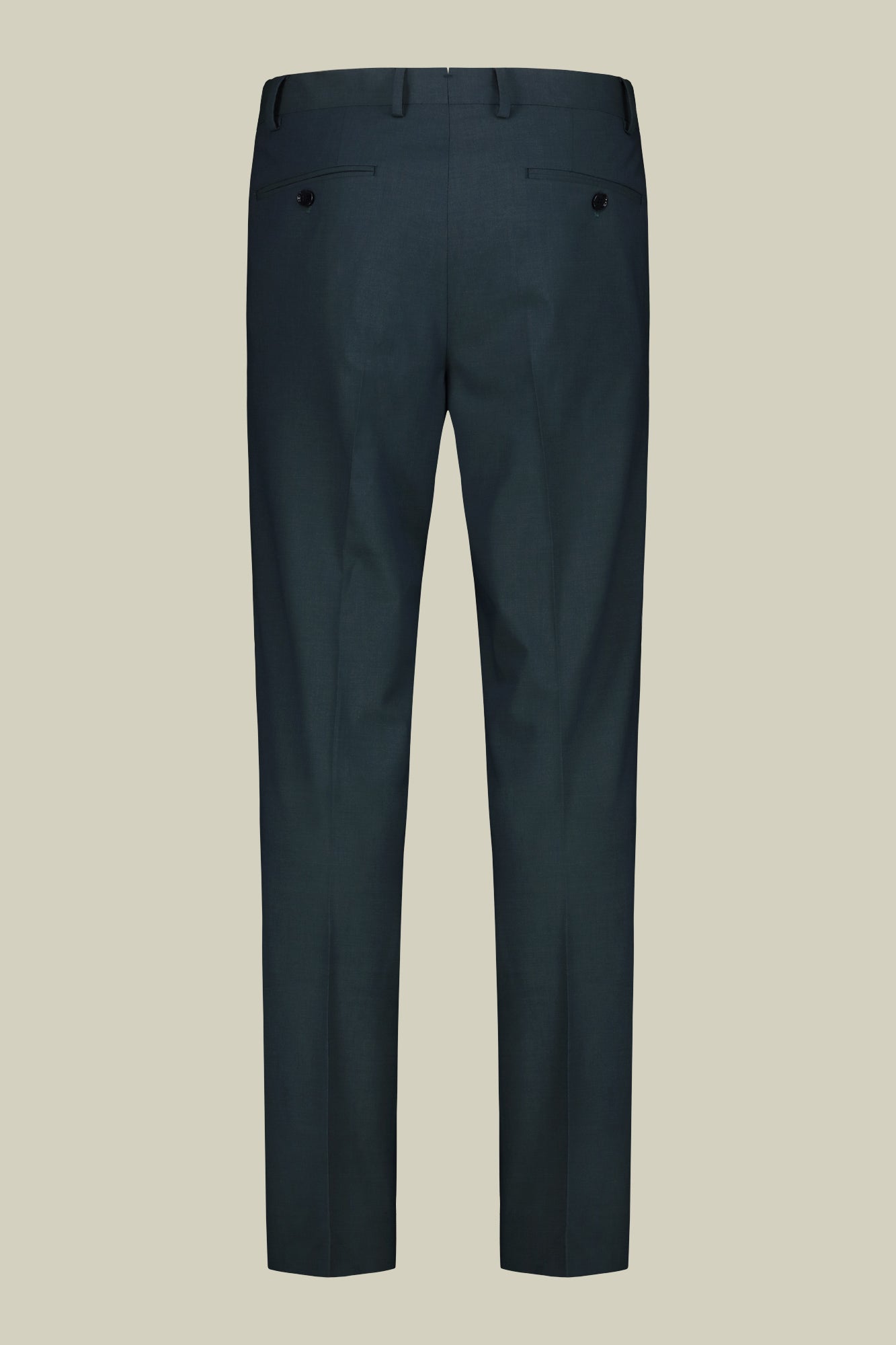 Single-breasted men's suit with single-pleat trousers in two-way stretch fabric