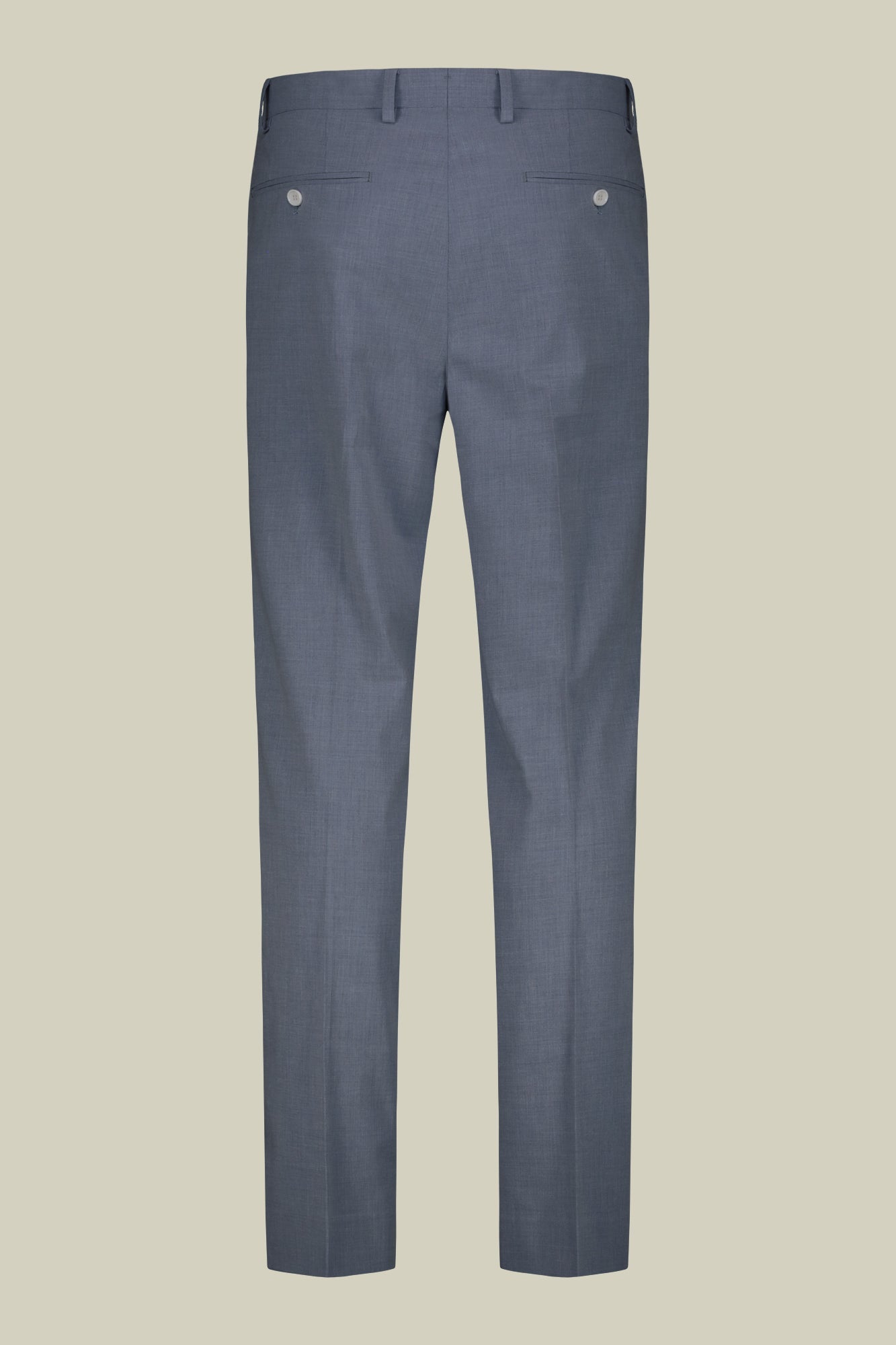 Single-breasted men's suit with single-pleat trousers in two-way stretch fabric