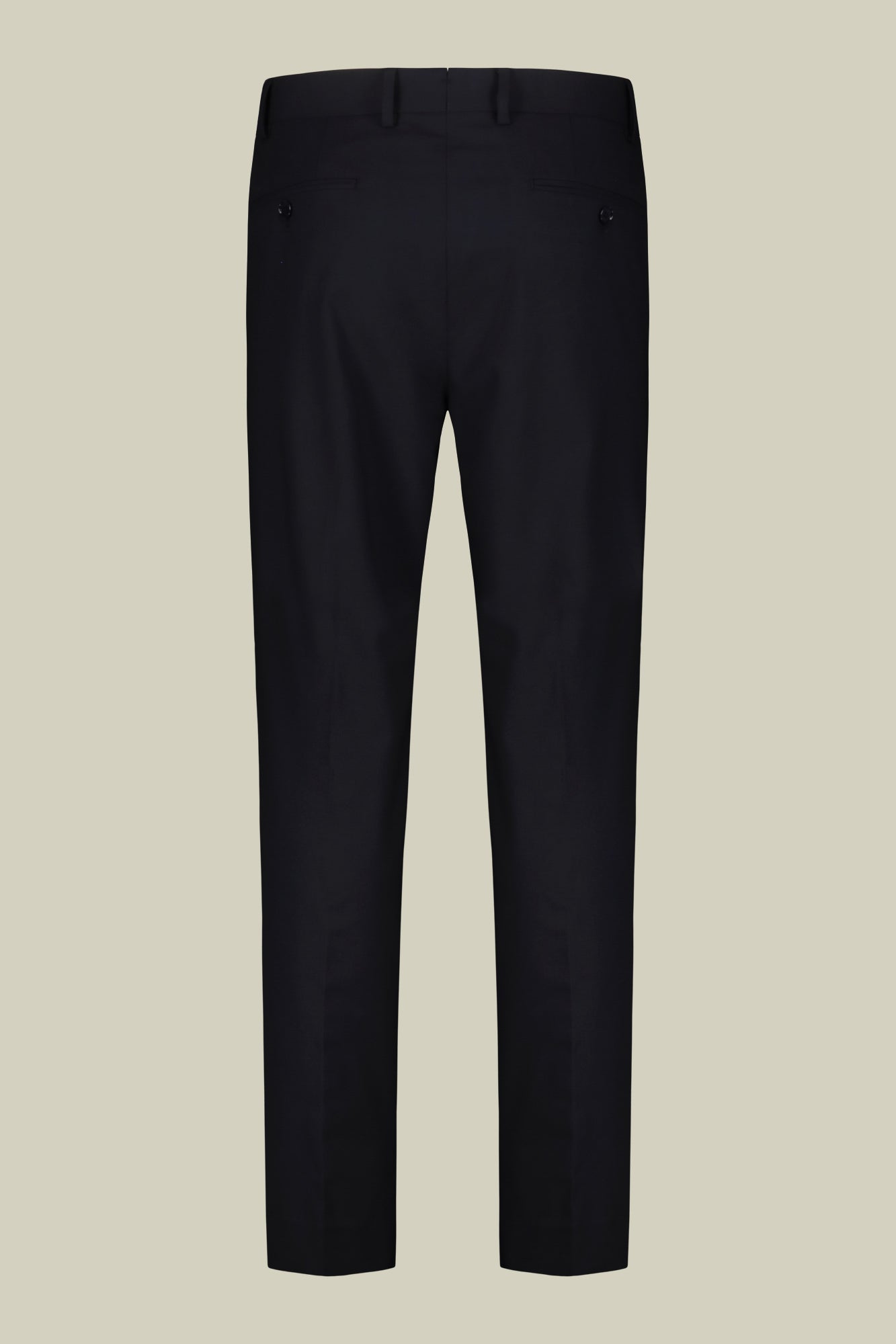Double-breasted men's suit with single-pleat trousers in two-way stretch fabric