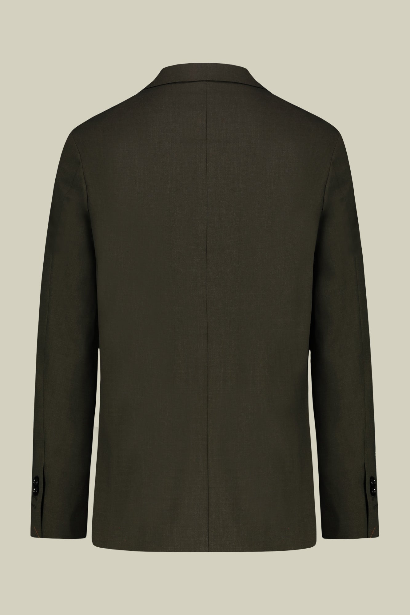 Double-breasted men's suit with single-pleat trousers in two-way stretch fabric