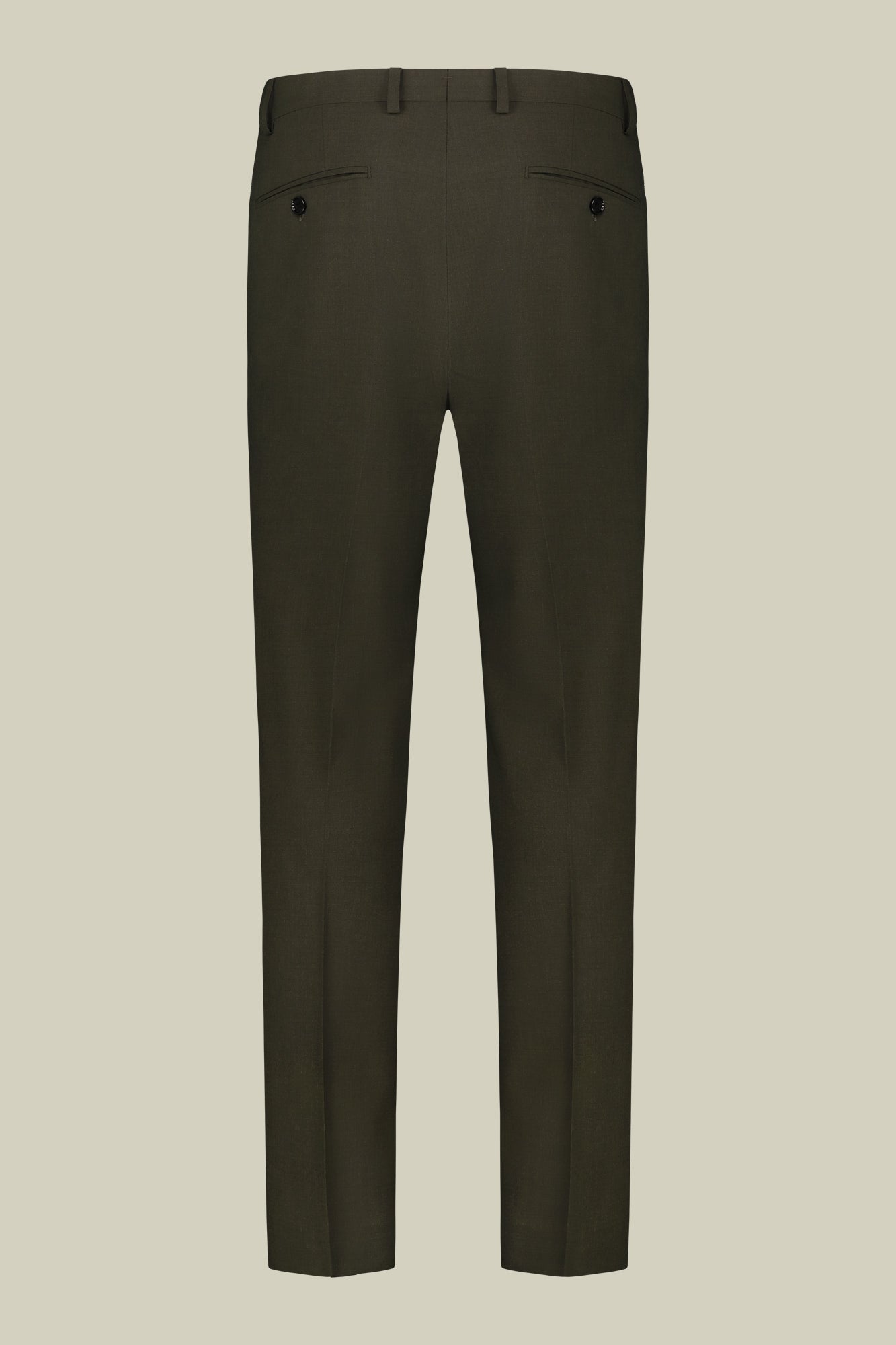 Double-breasted men's suit with single-pleat trousers in two-way stretch fabric