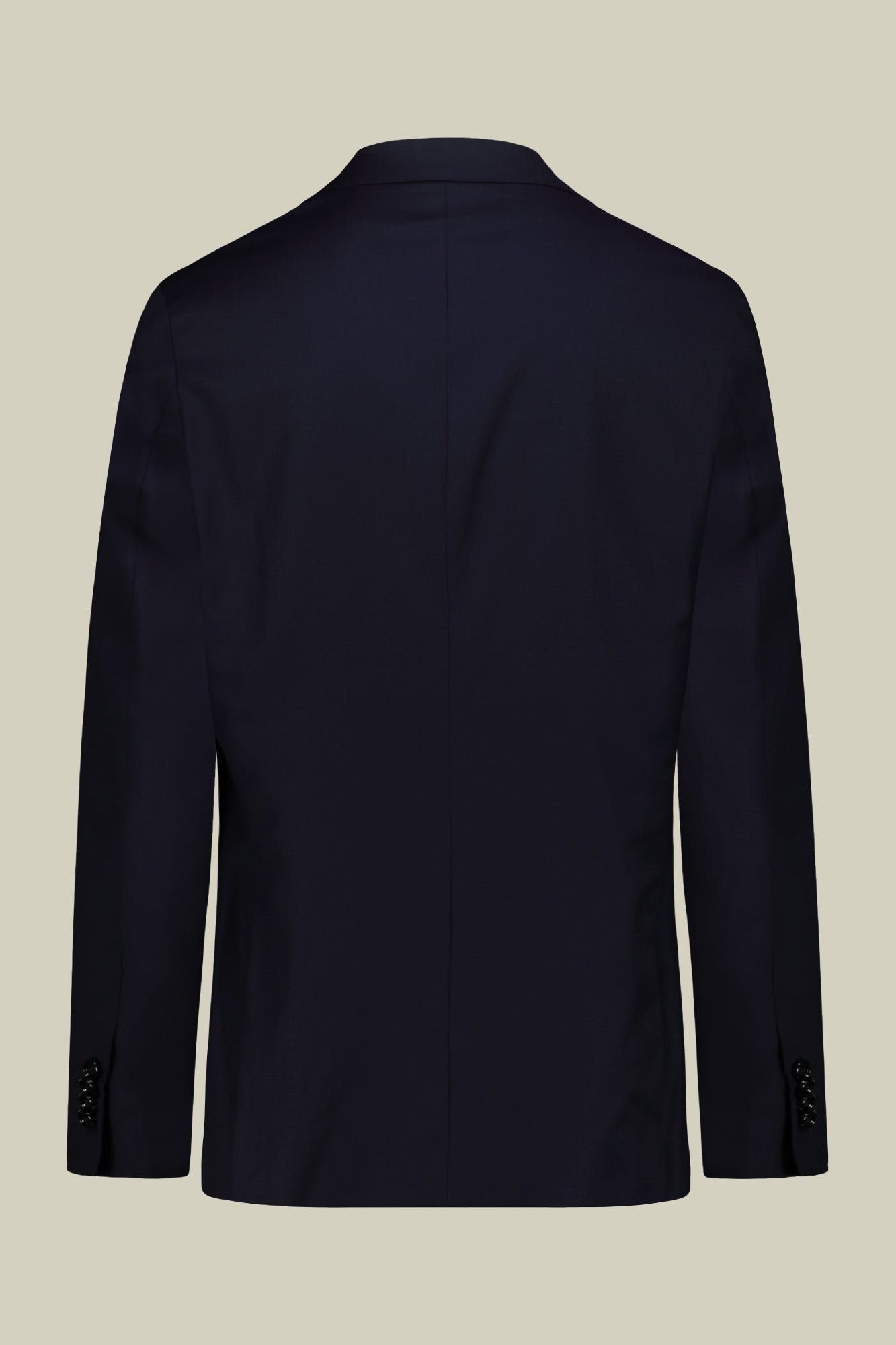 Single-breasted men's suit with classic single-pleat trousers, in pure combed wool with a semi-plain weave
