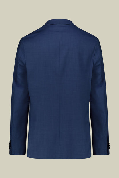 Single-breasted men's suit with classic single-pleat trousers, in pure combed wool with grisaille construction