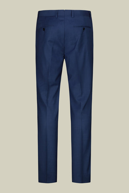 Single-breasted men's suit with classic single-pleat trousers, in pure combed wool with grisaille construction