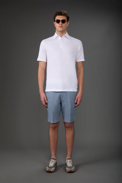 Men's Bermuda shorts with elastic waistband 100% linen