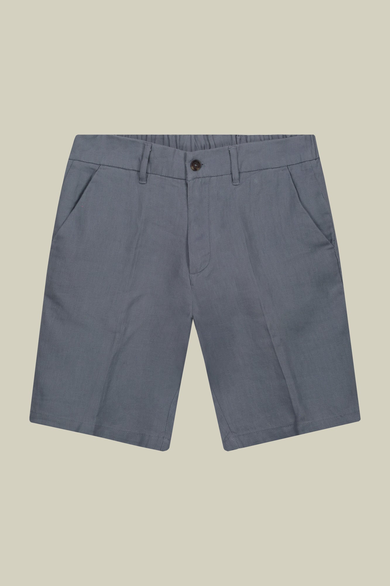 Men's Bermuda shorts with elastic waistband 100% linen