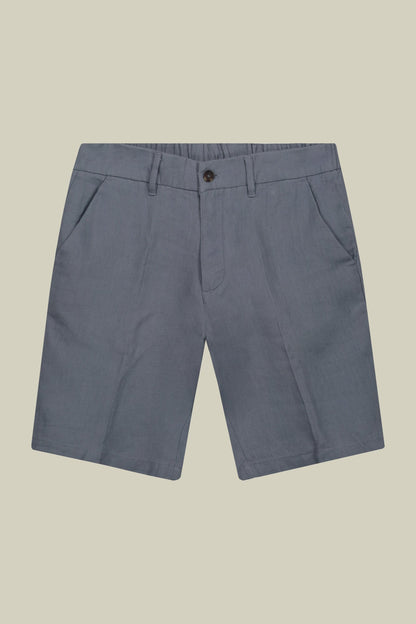 Men's Bermuda shorts with elastic waistband 100% linen