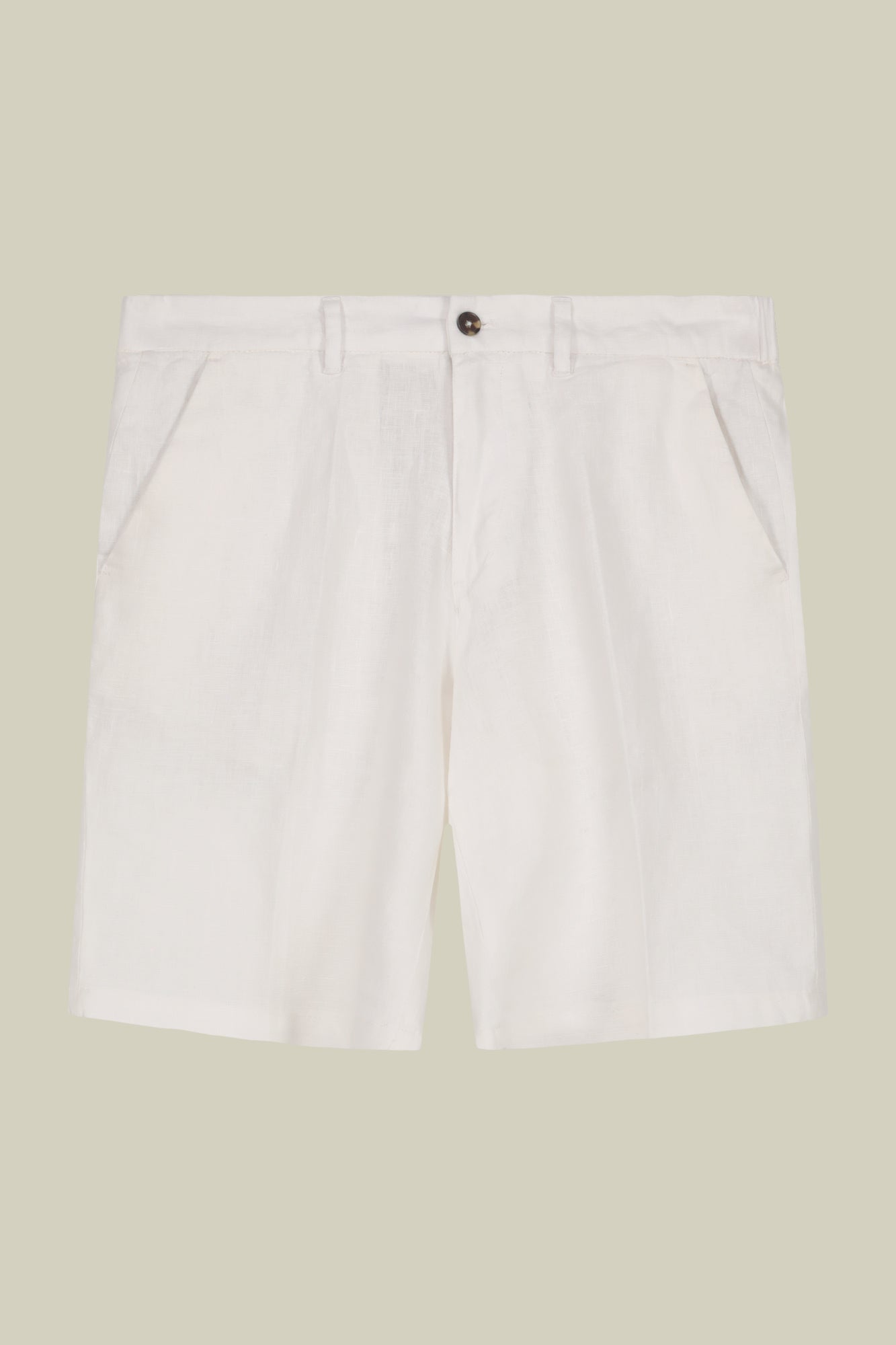Men's Bermuda shorts with elastic waistband 100% linen