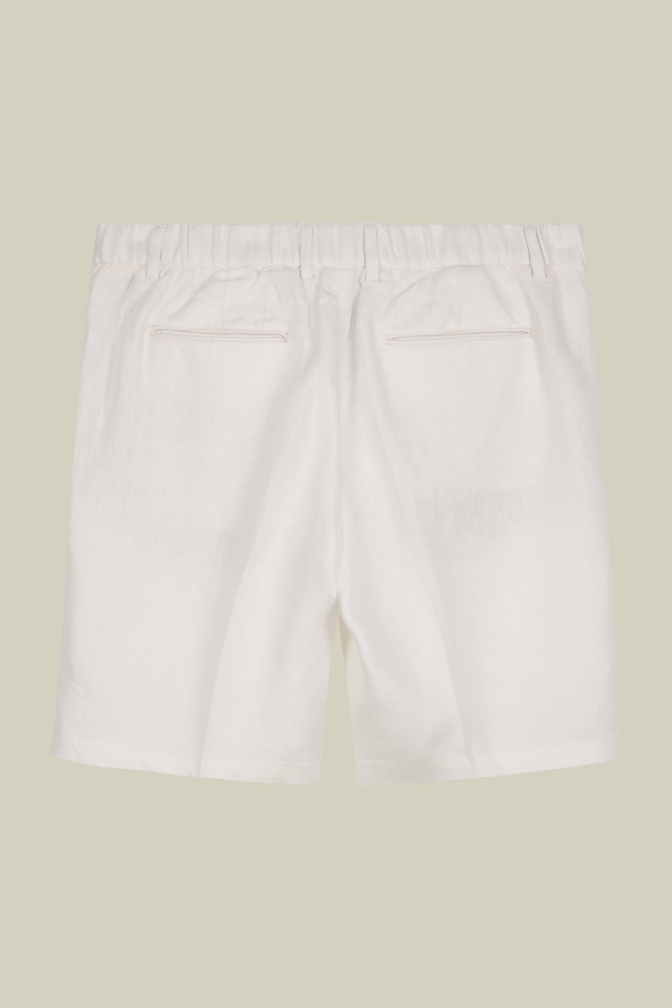 Men's Bermuda shorts with elastic waistband 100% linen
