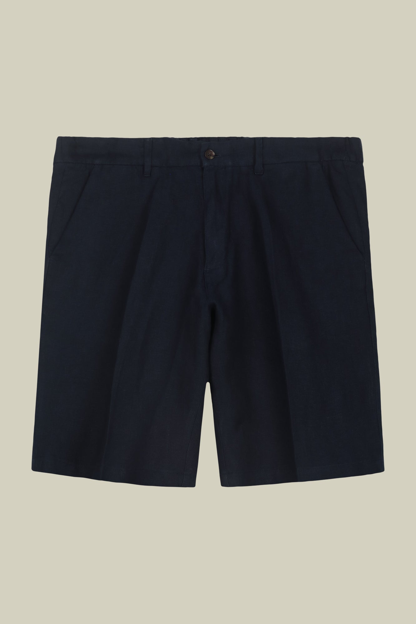 Men's Bermuda shorts with elastic waistband 100% linen