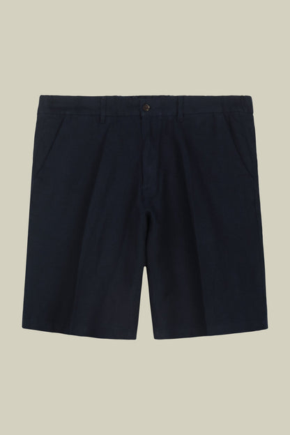 Men's Bermuda shorts with elastic waistband 100% linen