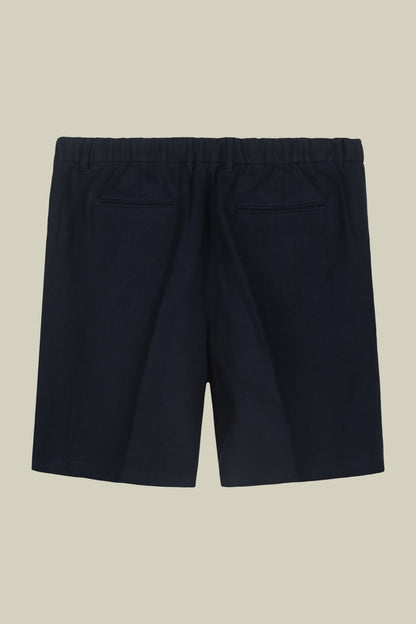 Men's Bermuda shorts with elastic waistband 100% linen