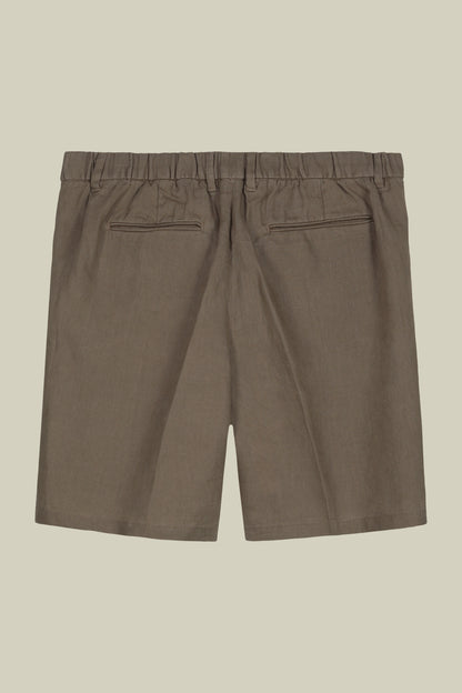 Men's Bermuda shorts with elastic waistband 100% linen