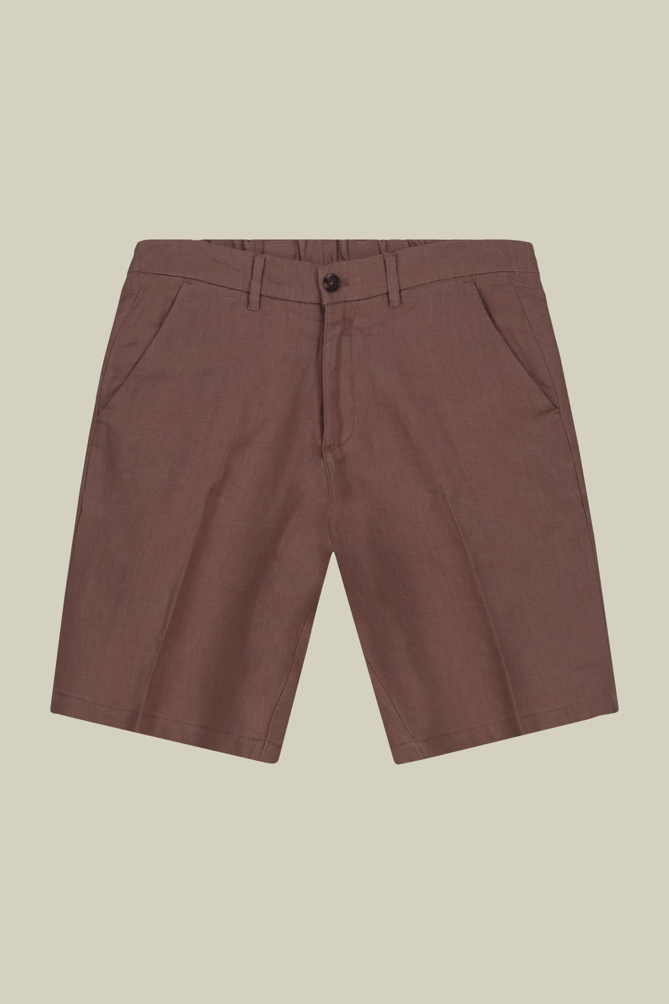 Men's Bermuda shorts with elastic waistband 100% linen