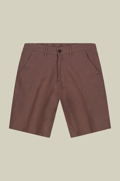 Men's Bermuda shorts with elastic waistband 100% linen