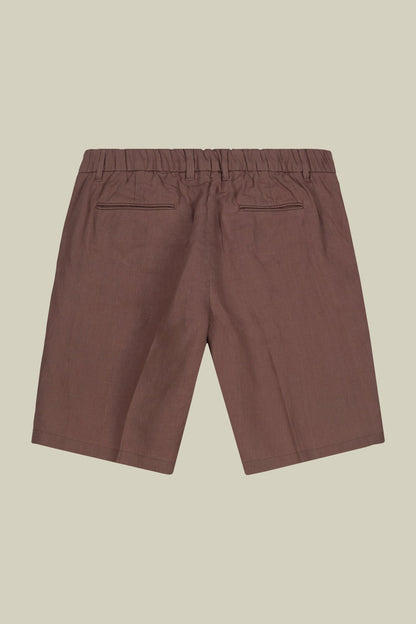 Men's Bermuda shorts with elastic waistband 100% linen