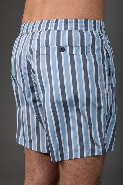Men's swimwear with vertical striped pattern