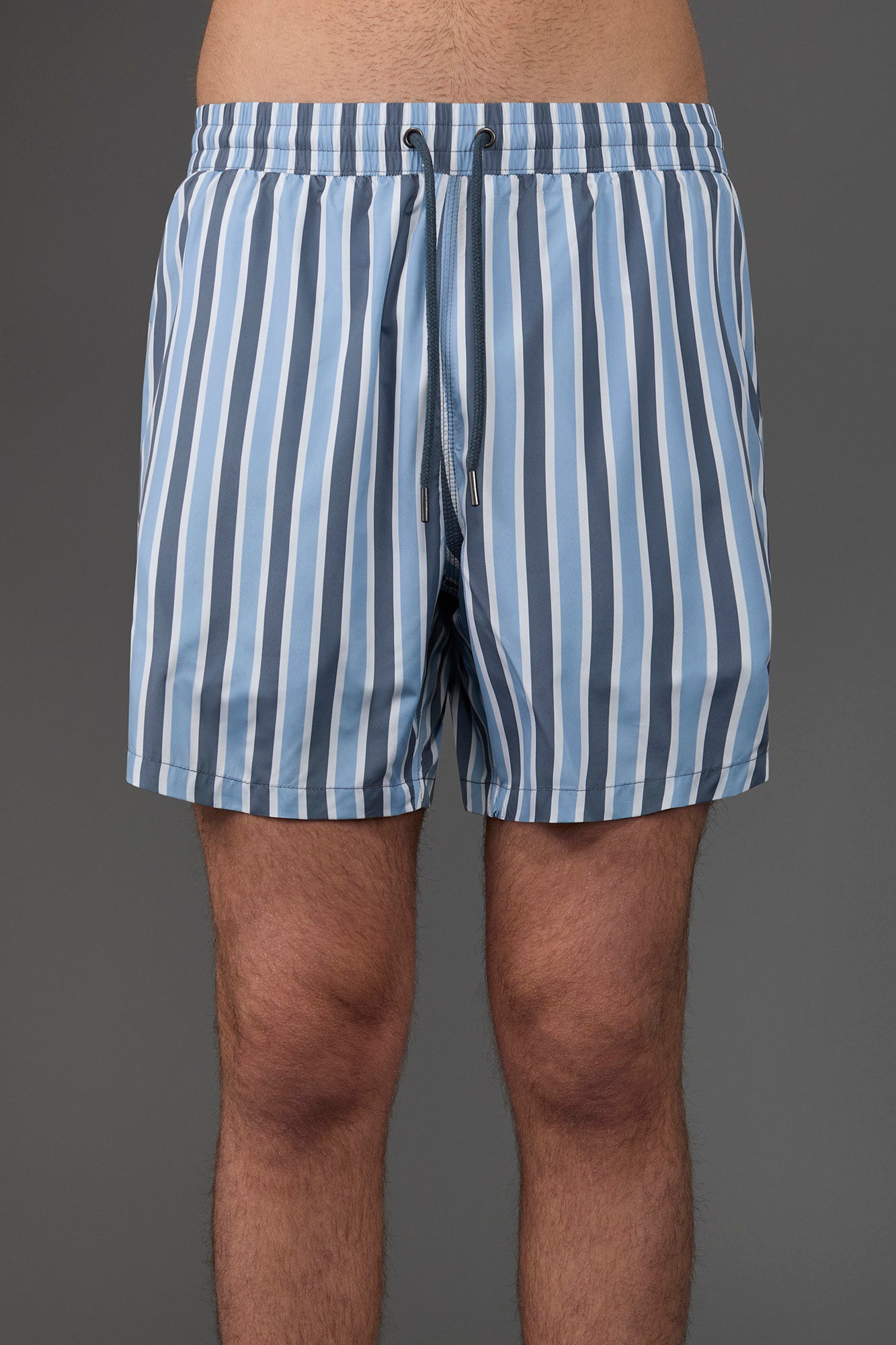 Men's swimwear with vertical striped pattern