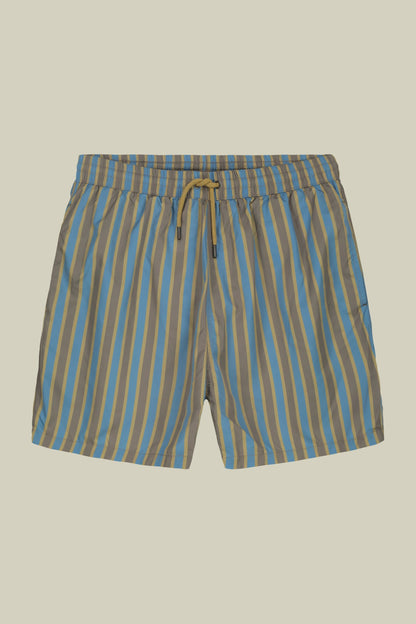 Men's swimwear with vertical striped pattern