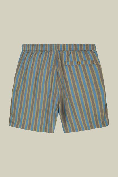Men's swimwear with vertical striped pattern