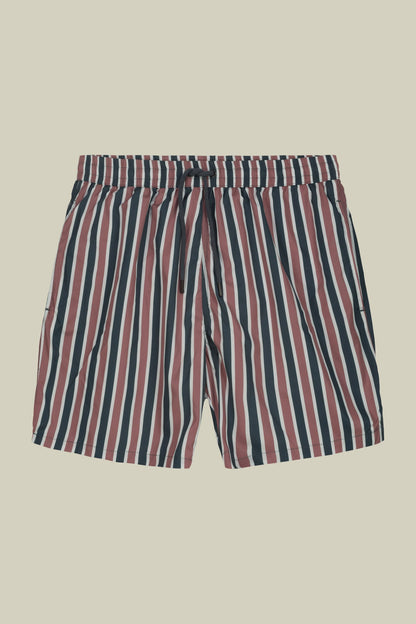 Men's swimwear with vertical striped pattern