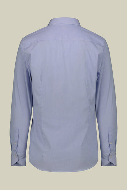 Men's shirt with classic collar made from striped cotton