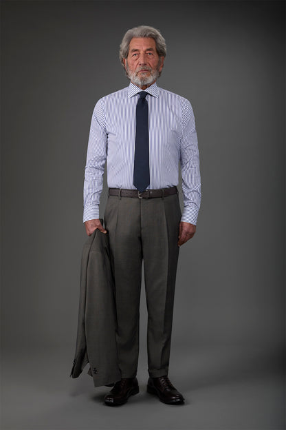 Men's technical shirt with classic collar suitable for cufflinks
