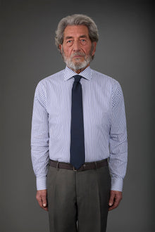 Men's technical shirt with classic collar suitable for cufflinks