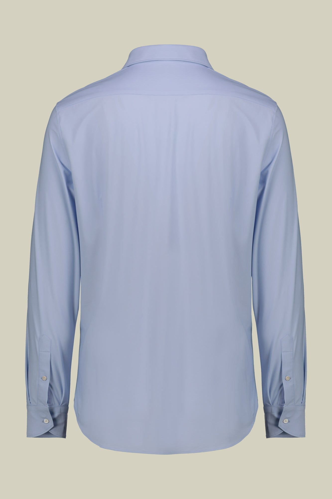 Men's stretch shirt with classic collar in twill construction stretch nylon fabric