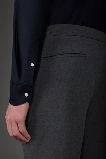 Men's stretch shirt with classic collar in twill construction stretch nylon fabric