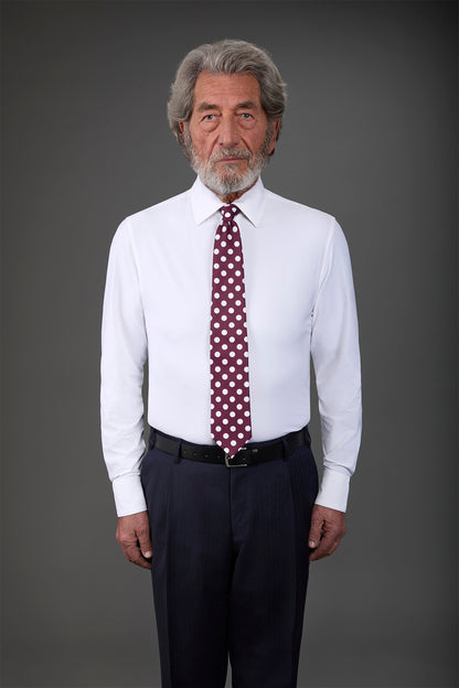 Men's stretch shirt with classic collar in twill construction stretch nylon fabric