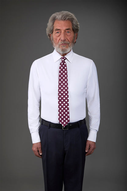 Men's stretch shirt with classic collar in twill construction stretch nylon fabric