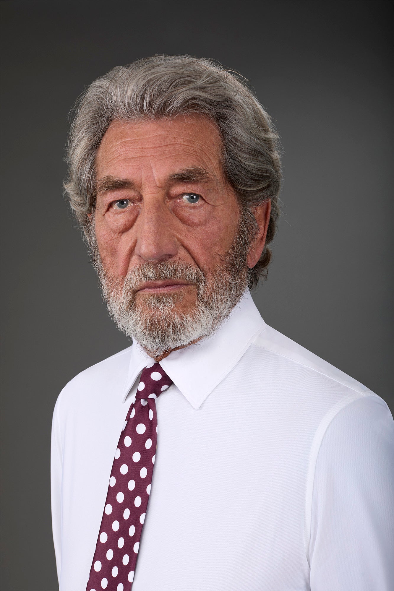 Men's stretch shirt with classic collar in twill construction stretch nylon fabric