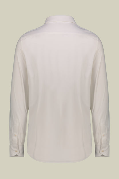 Men's stretch shirt with classic collar in twill construction stretch nylon fabric