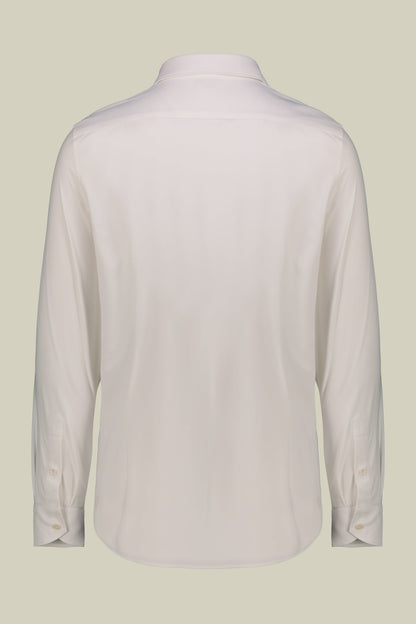 Men's stretch shirt with classic collar in twill construction stretch nylon fabric