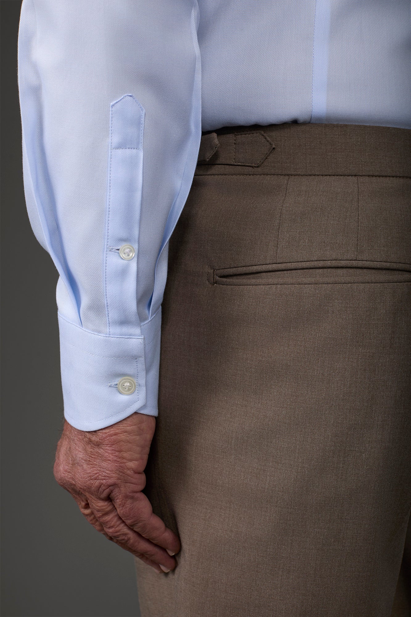 Men's shirt with classic collar, lightweight Oxford fabric