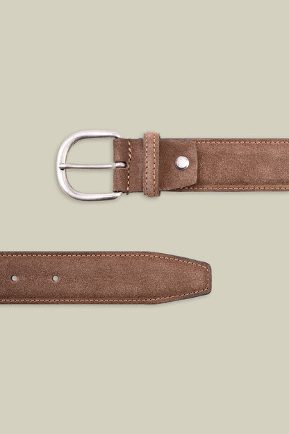 Men's genuine suede leather belt