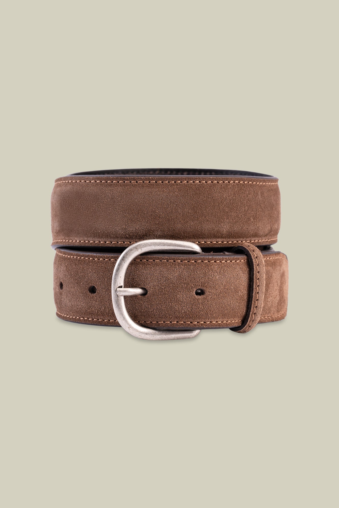 Men's genuine suede leather belt