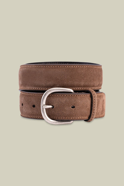 Men's genuine suede leather belt