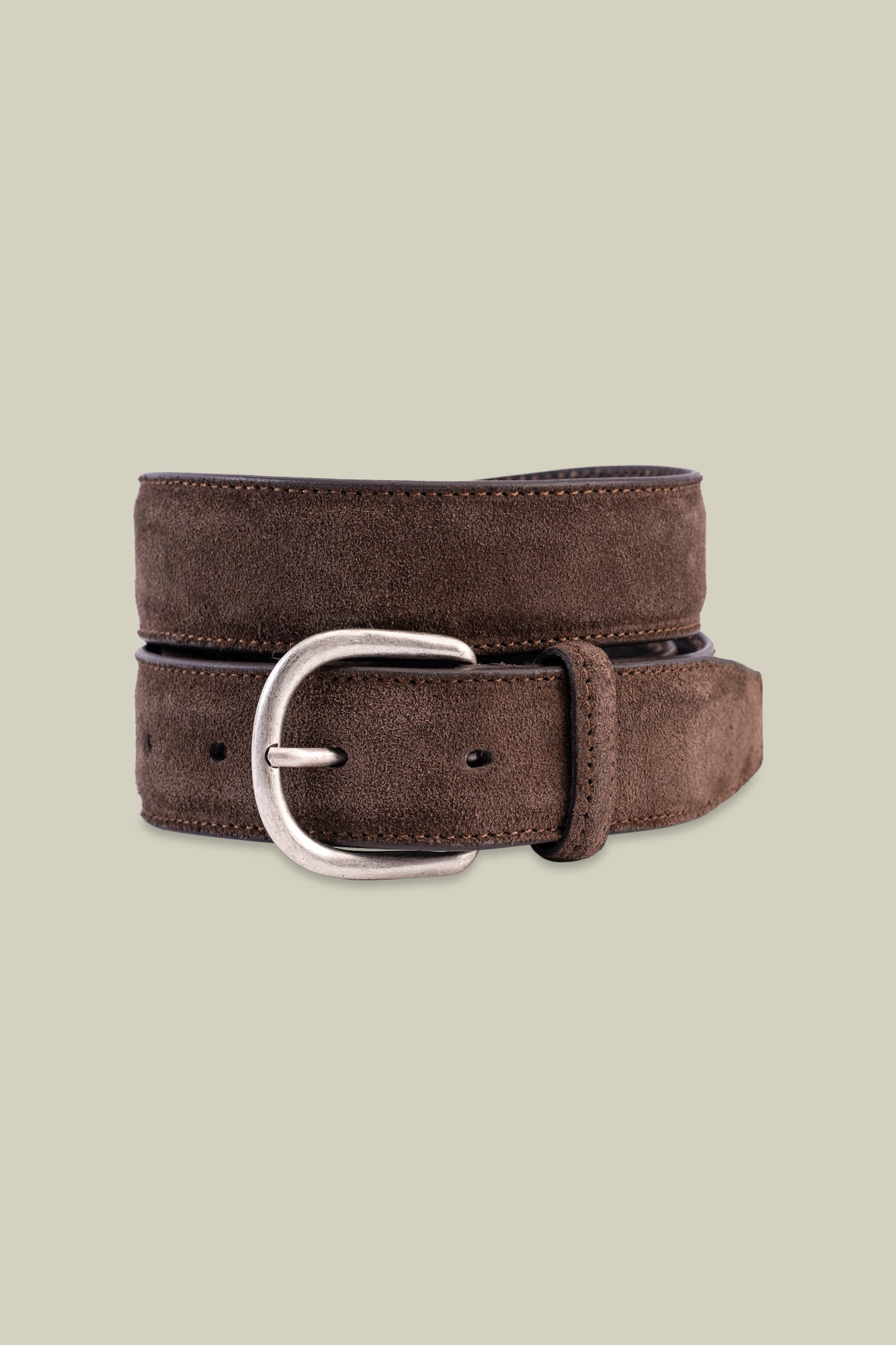 Men's genuine suede leather belt