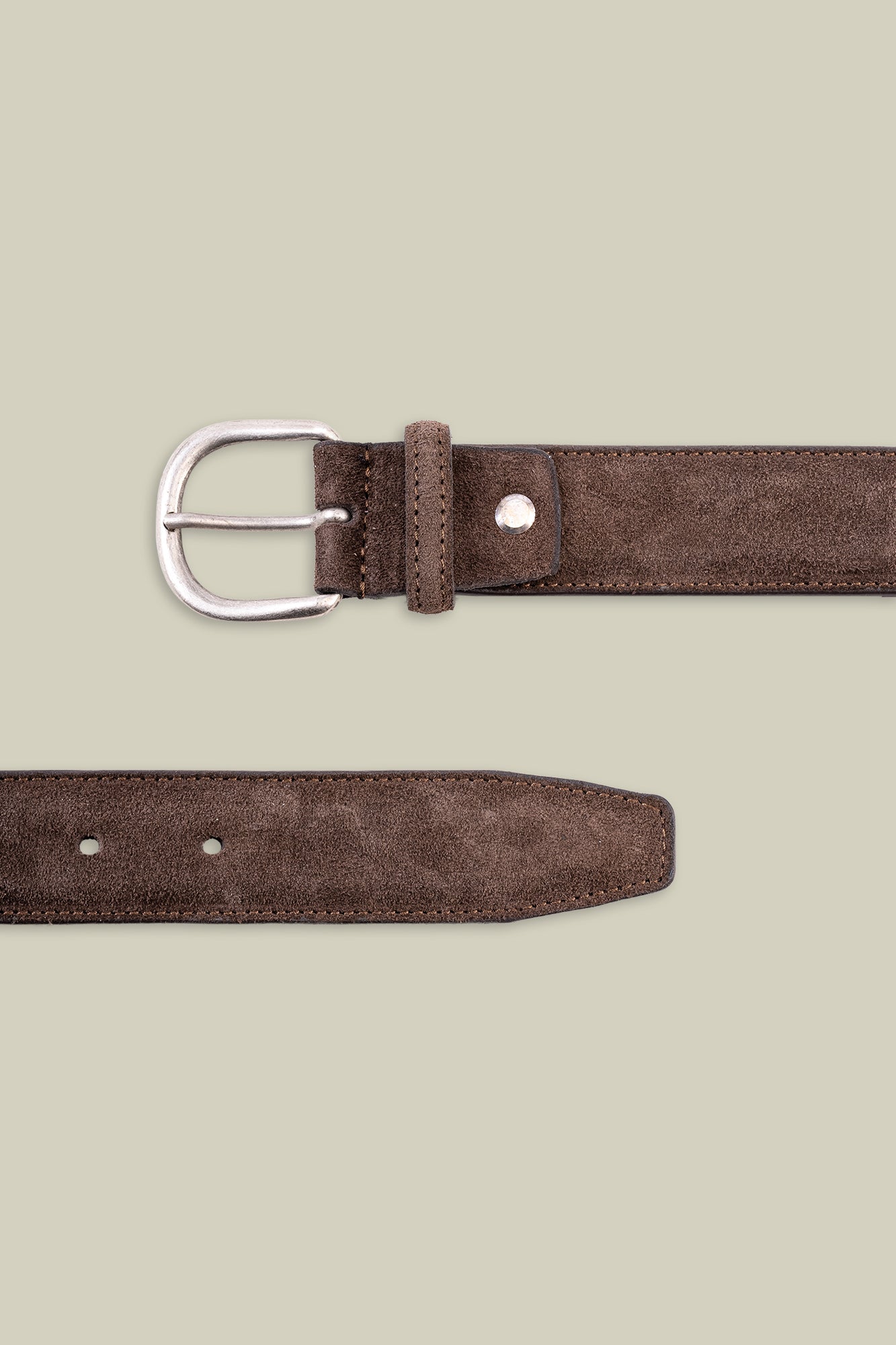 Men's genuine suede leather belt