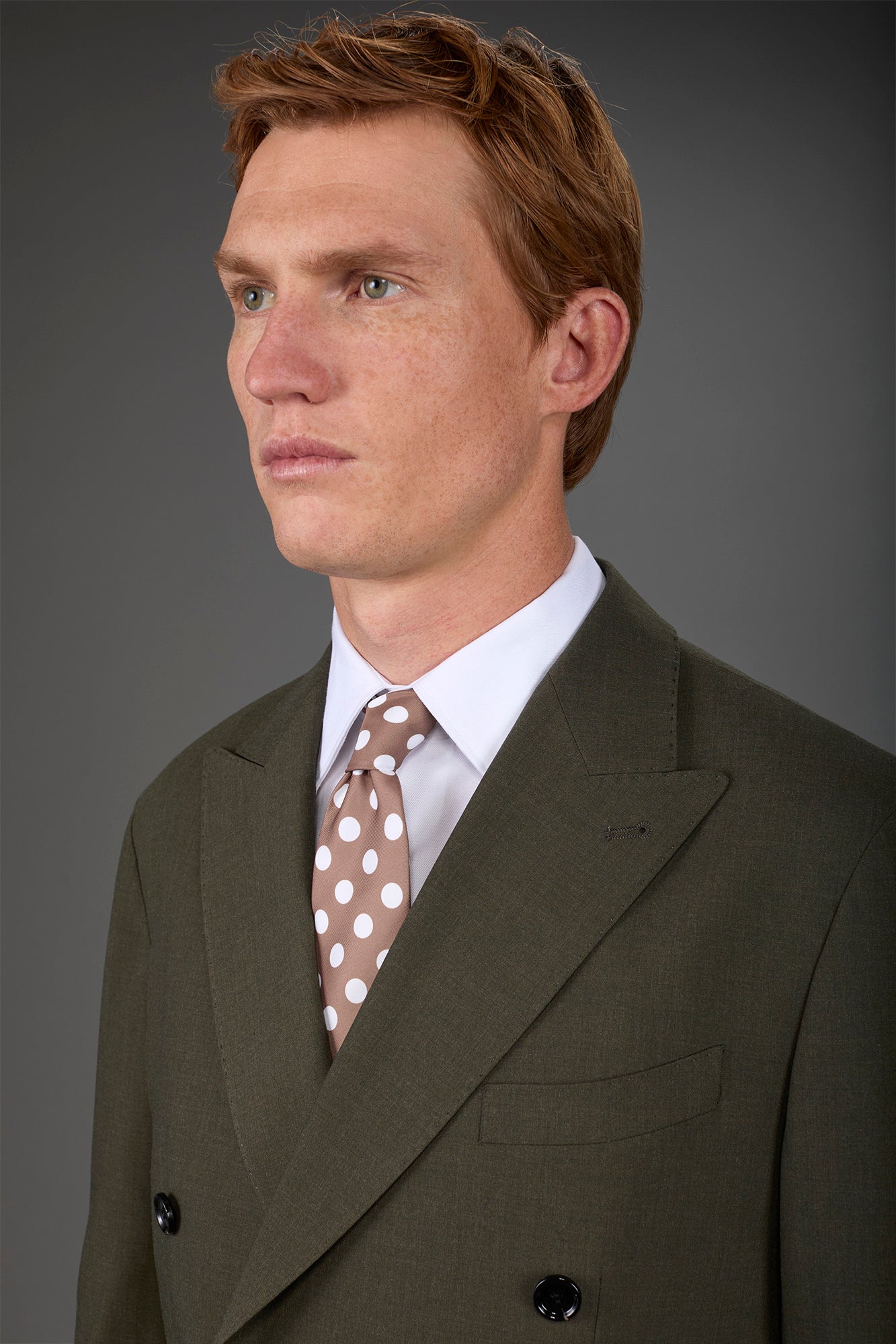Men's macro polka dot tie