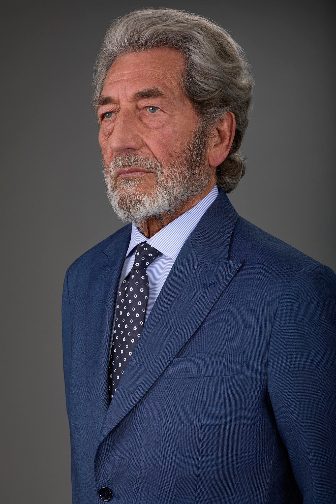 Men's micro patterned tie Dk Blue