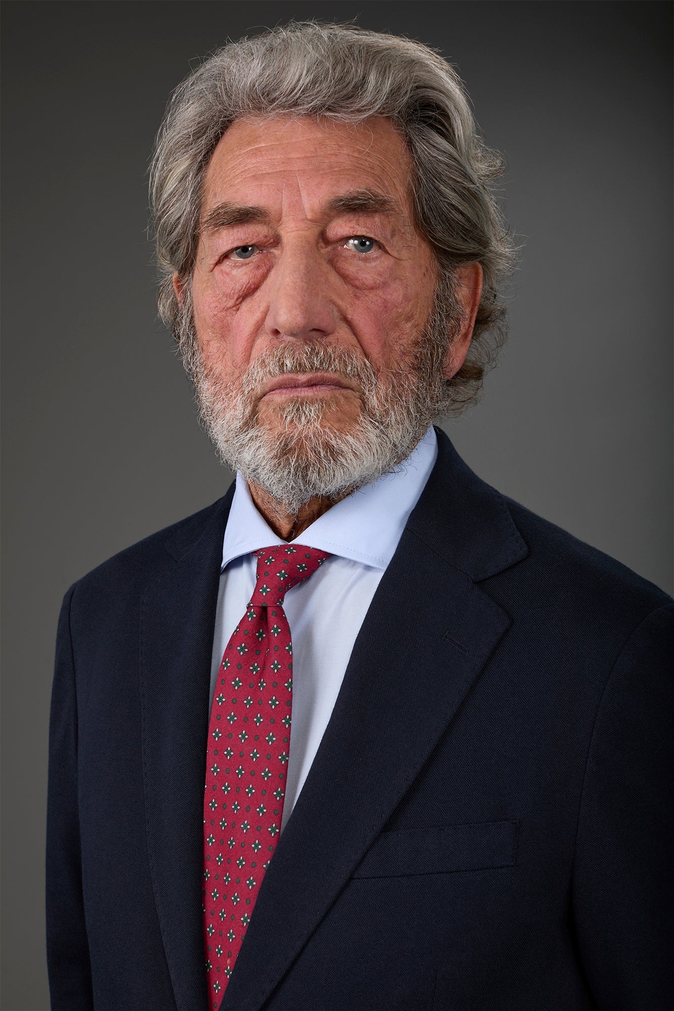 Men's micro patterned tie Red