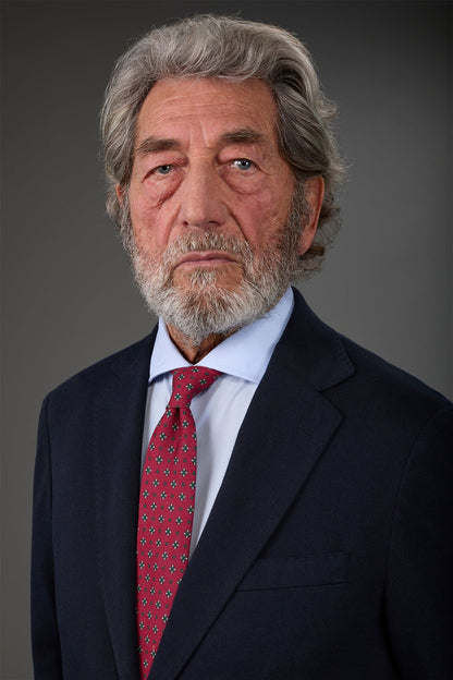 Men's micro patterned tie Red