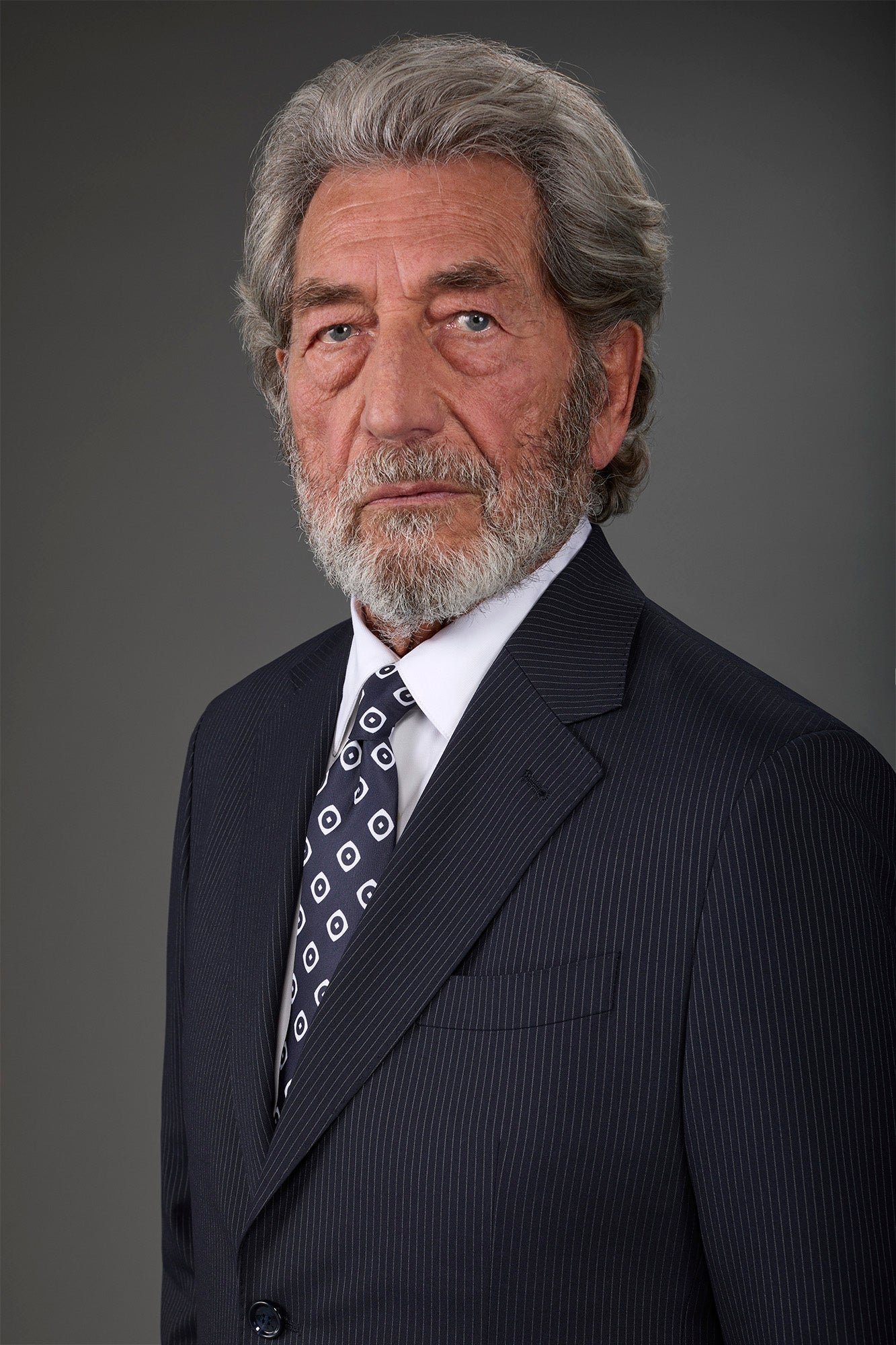 Men's macro patterned tie Dk Blue